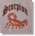 Scorpion design on gray t-shirt
