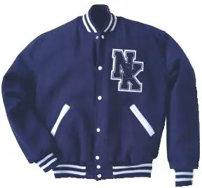 Varsity jacket wool coat